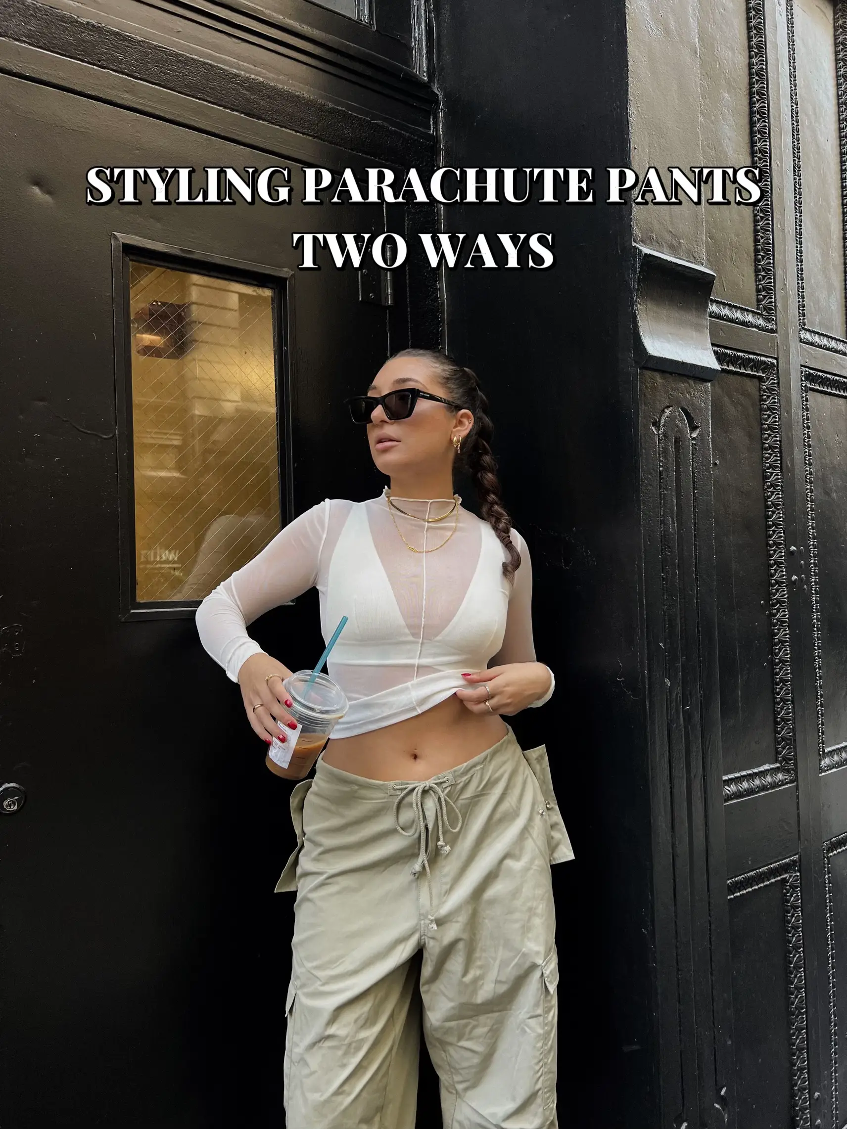 parachute pants outfit women｜TikTok Search