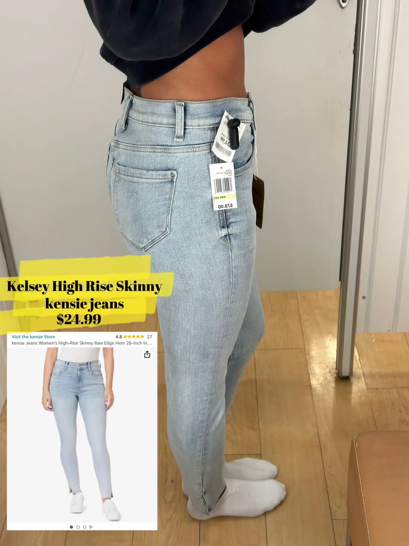 Hollister Jeans Women 0R 24 x 27 Blue Denim Smiley Ultra High Rise Mom Jean