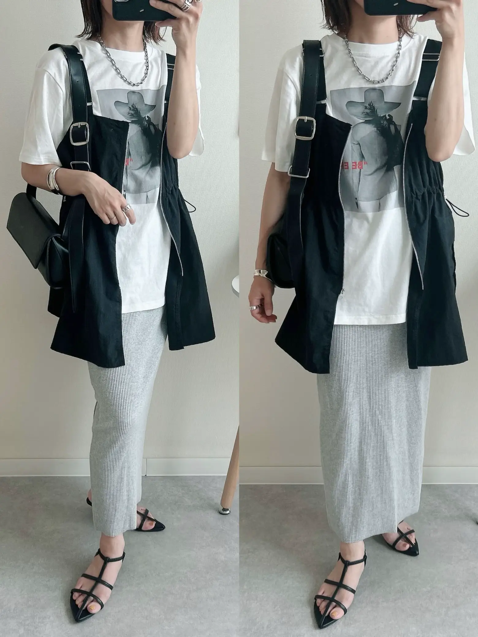 ど貧乳サスペンダー トレンドなナイロンジップビスチェ | nm.73が投稿したフォトブック | Lemon8