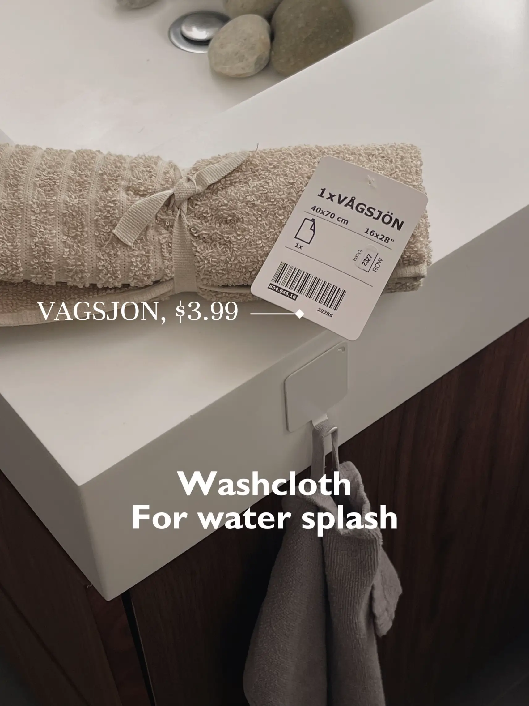 VÅGSJÖN hand towel, light beige, 40x70 cm (16x28) - IKEA CA