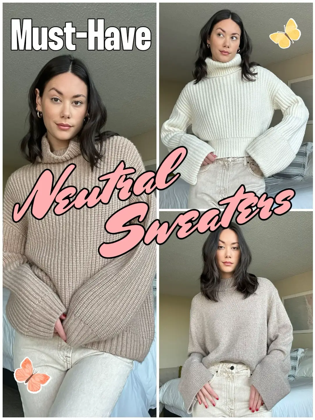 Basic Soft Touch Oversized Knit Sweater in Cream - Retro, Indie and Unique  Fashion