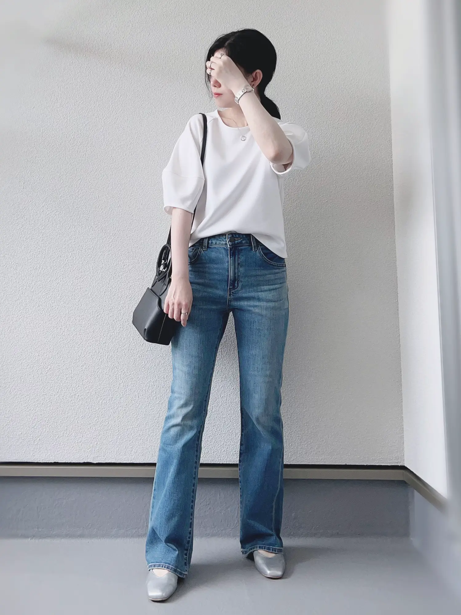 デロ♡♡ GU公式 | スリムフレアジーンズ(丈標準74.0～78.0cm)