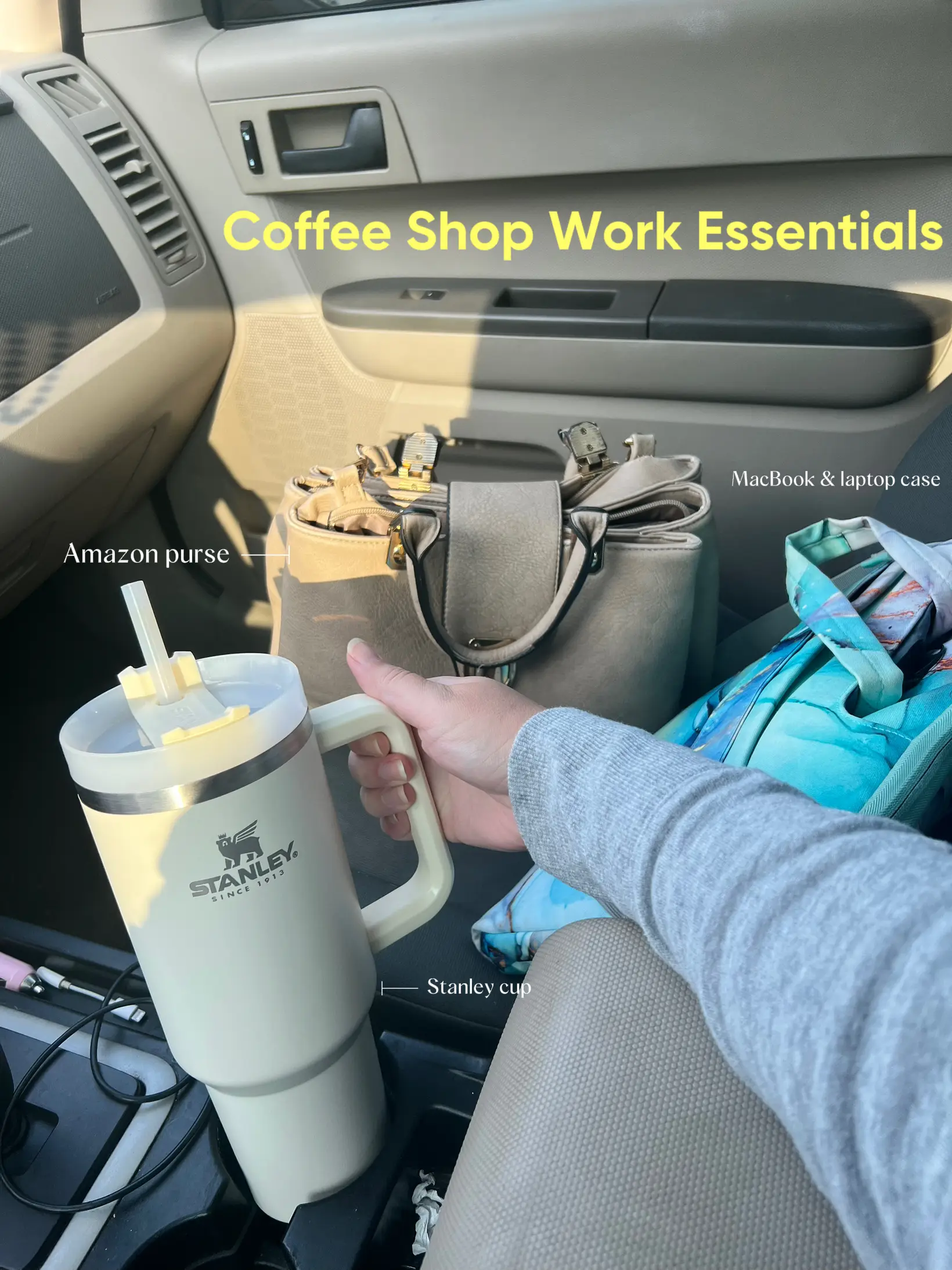 ALL MY ESSENTIALS TO WORK AT A COFFEE SHOP