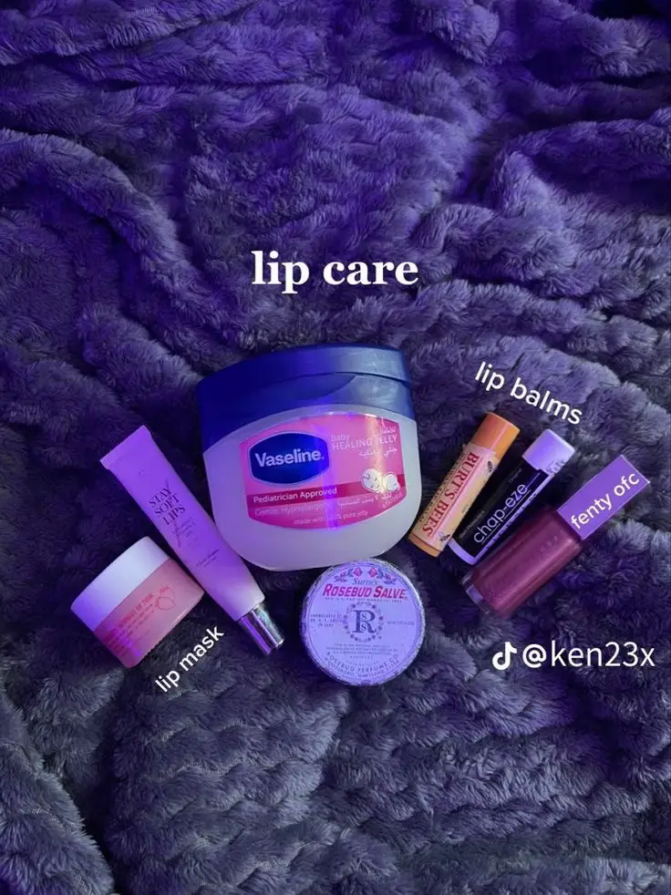 Vaseline Lip Therapy ROSY LIPS Balm Easter Spring Flowers Tin Purple &Pink  Lot 2
