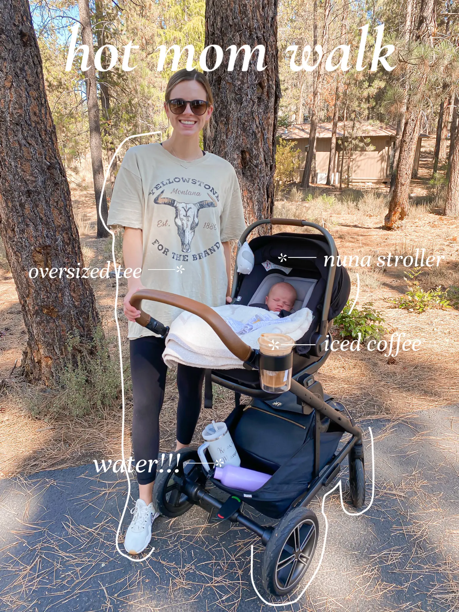 Hot mom pushing outlet stroller