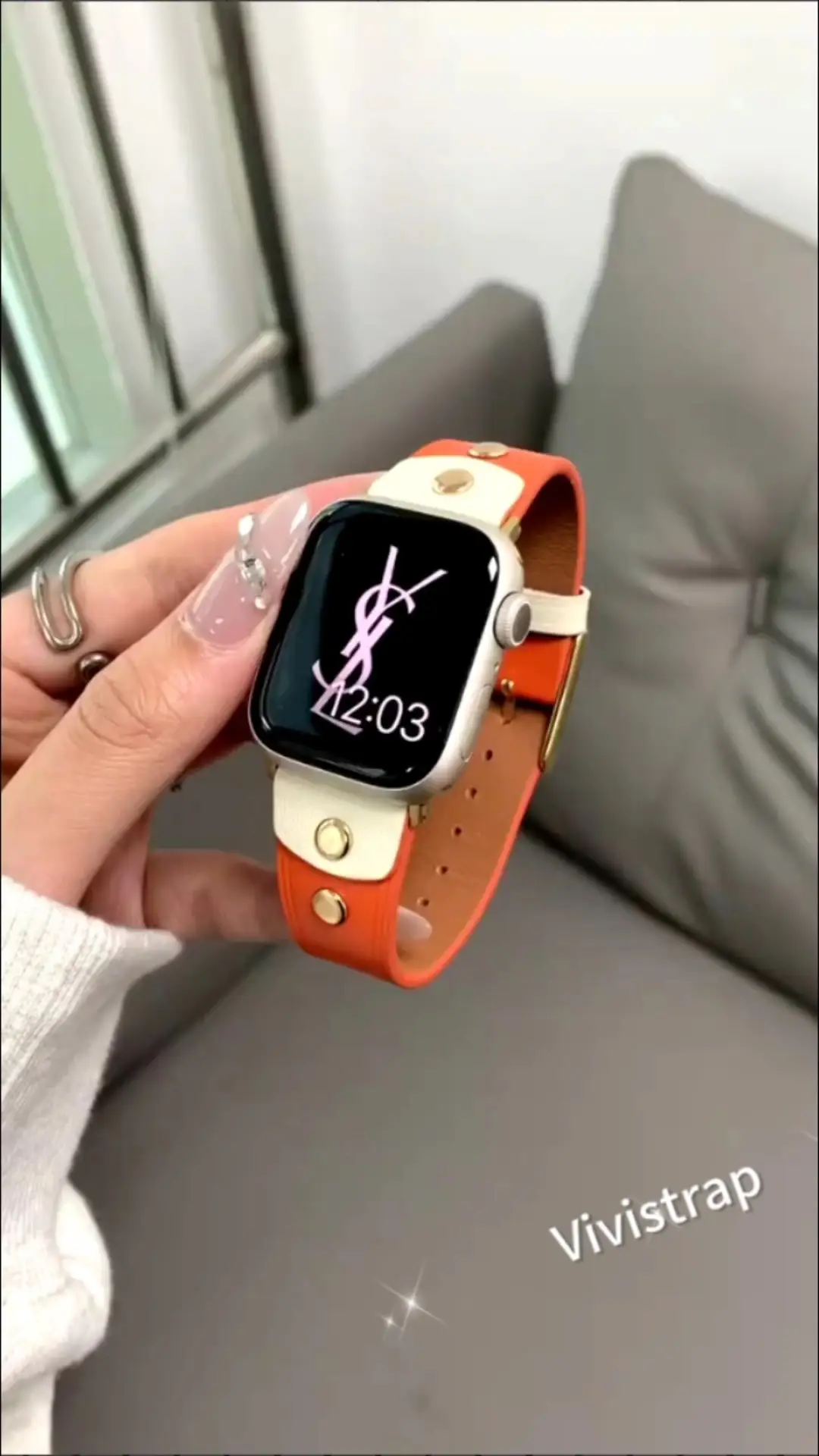 高級感あふれるエルメスオレンジapplewatchバンド！