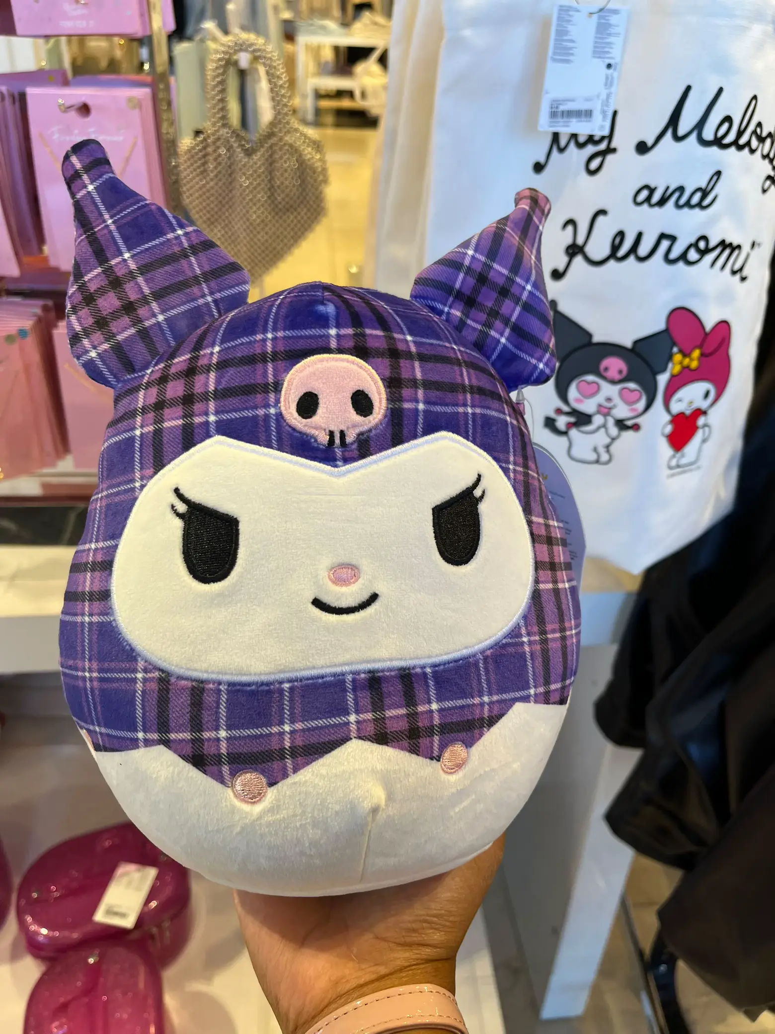 My Melody Kuromi Plush Hat Kawaii Cartoon Warm Bucket - Temu