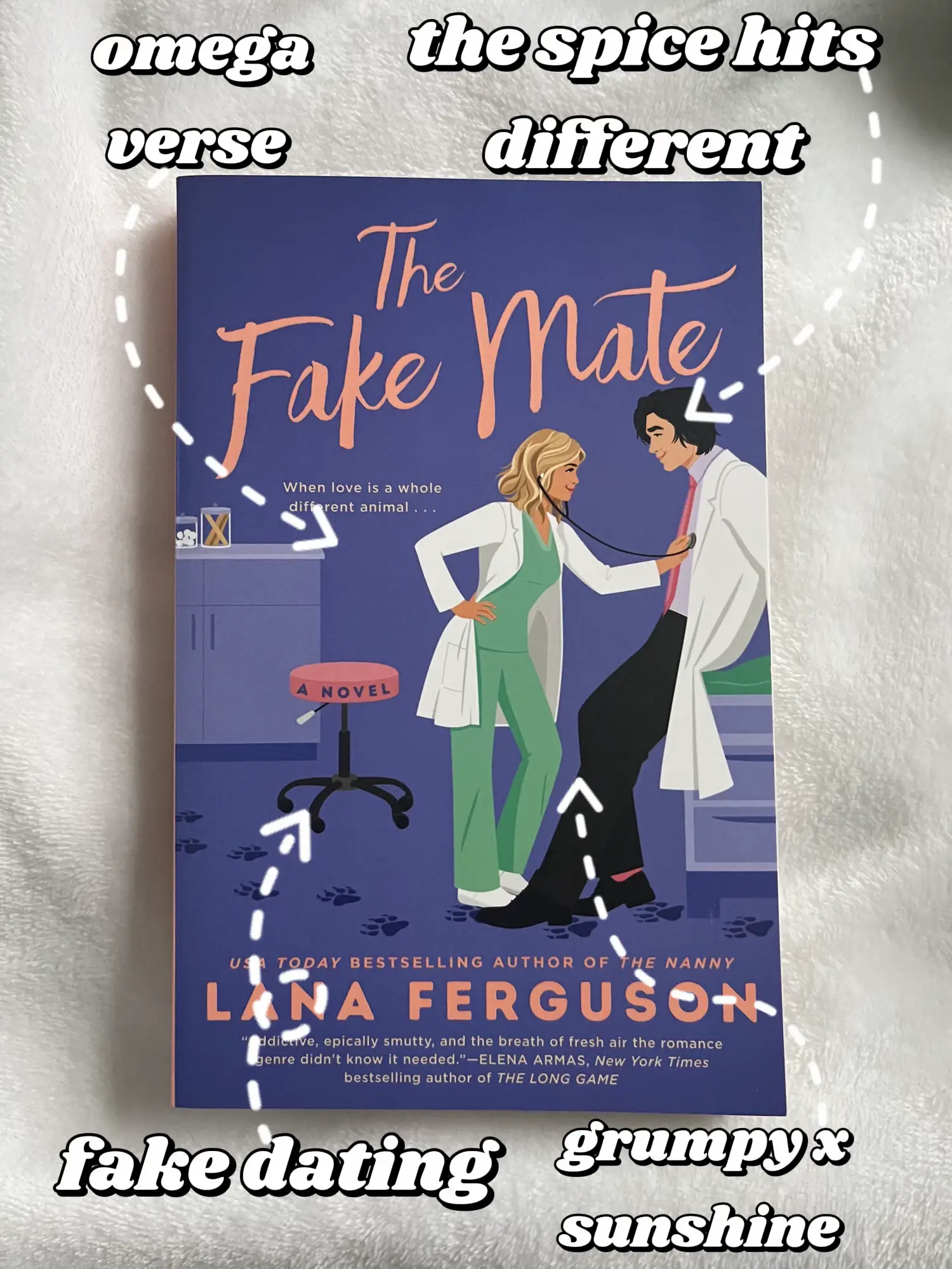  A book cover for The Fake Mate by Lana Ferguson.