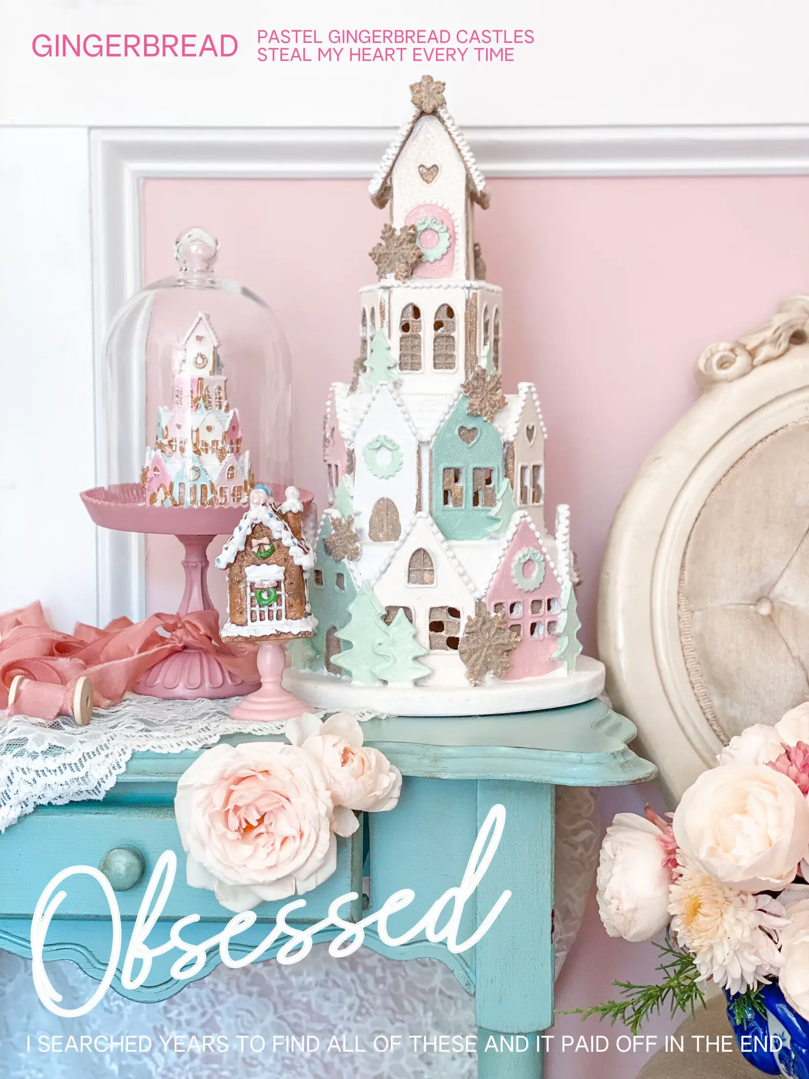 Iced Gingerbread shops Pastel Castle