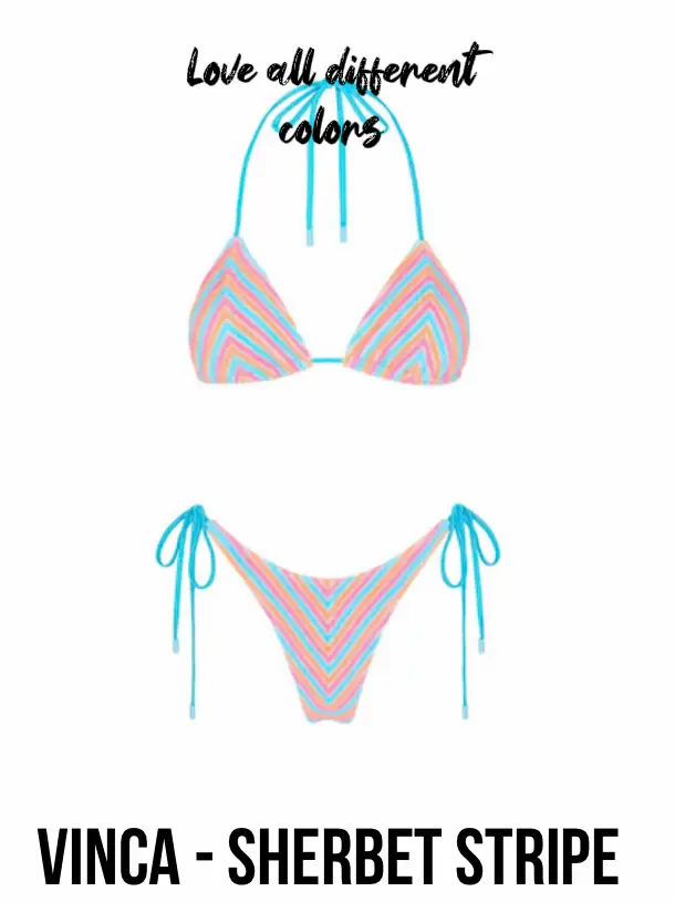 triangl swimwear, Swim, Triangl Bikini Top Size Medium Vinca Sherbet  Stripe