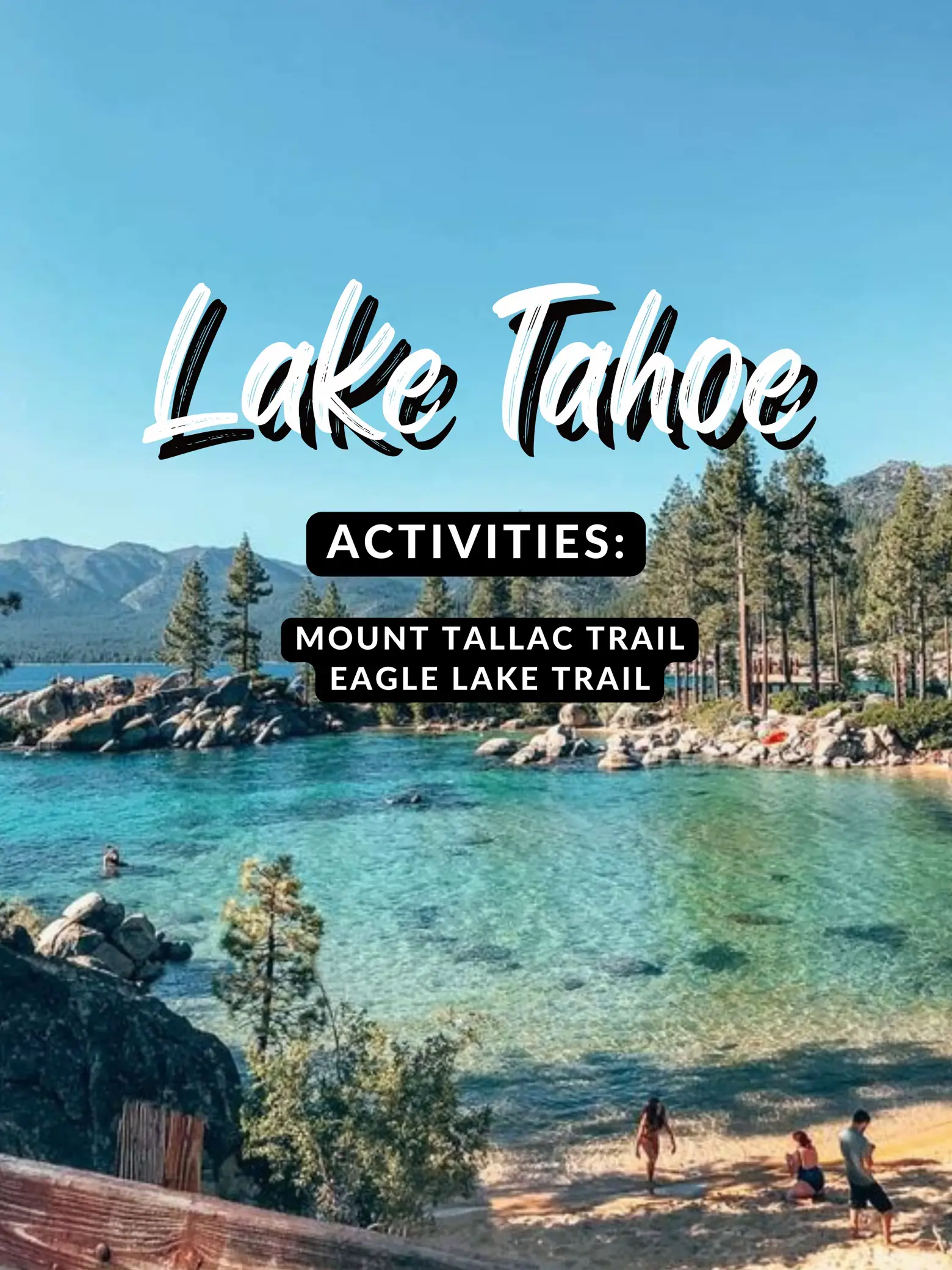  A trail map for Mount Tallac Trail and Eagle Lake Trail.