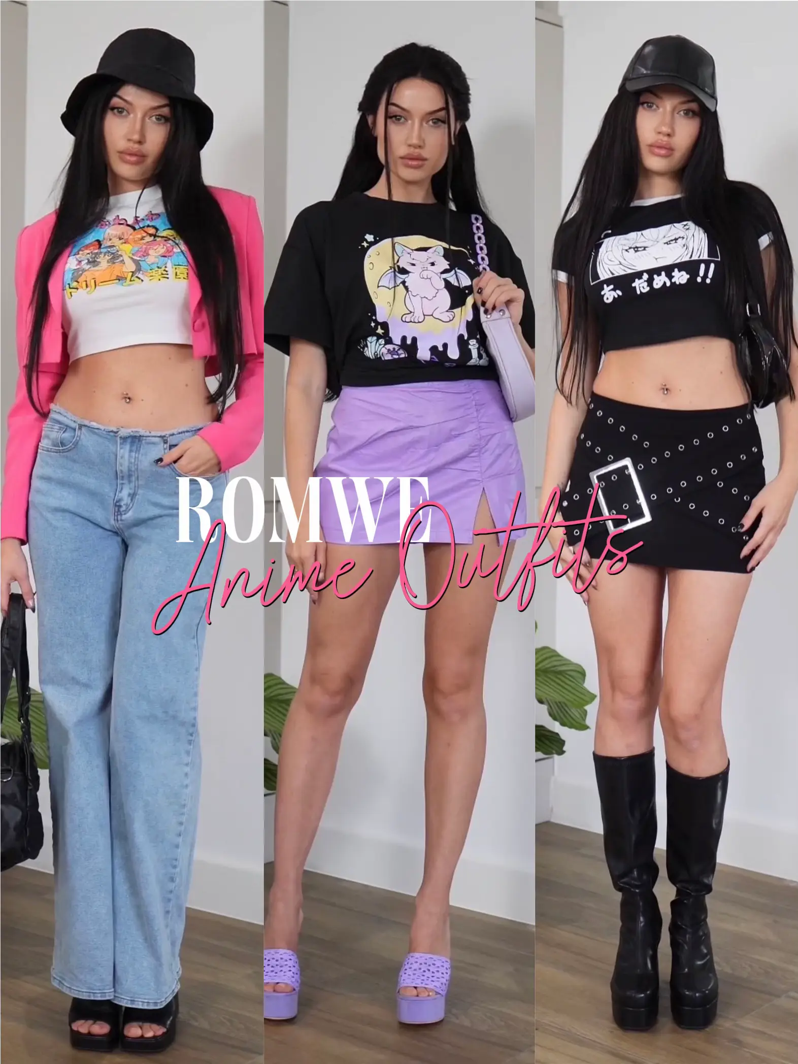 ROMWE Anime Plus Letter Graphic Cut Out Buckle Detail Teddy Bodysuit