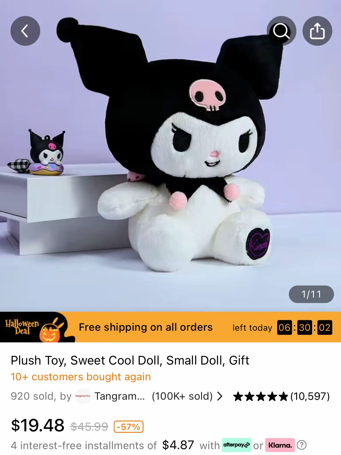 Cute Plush Toys Cute Kuromi Plushie - Temu