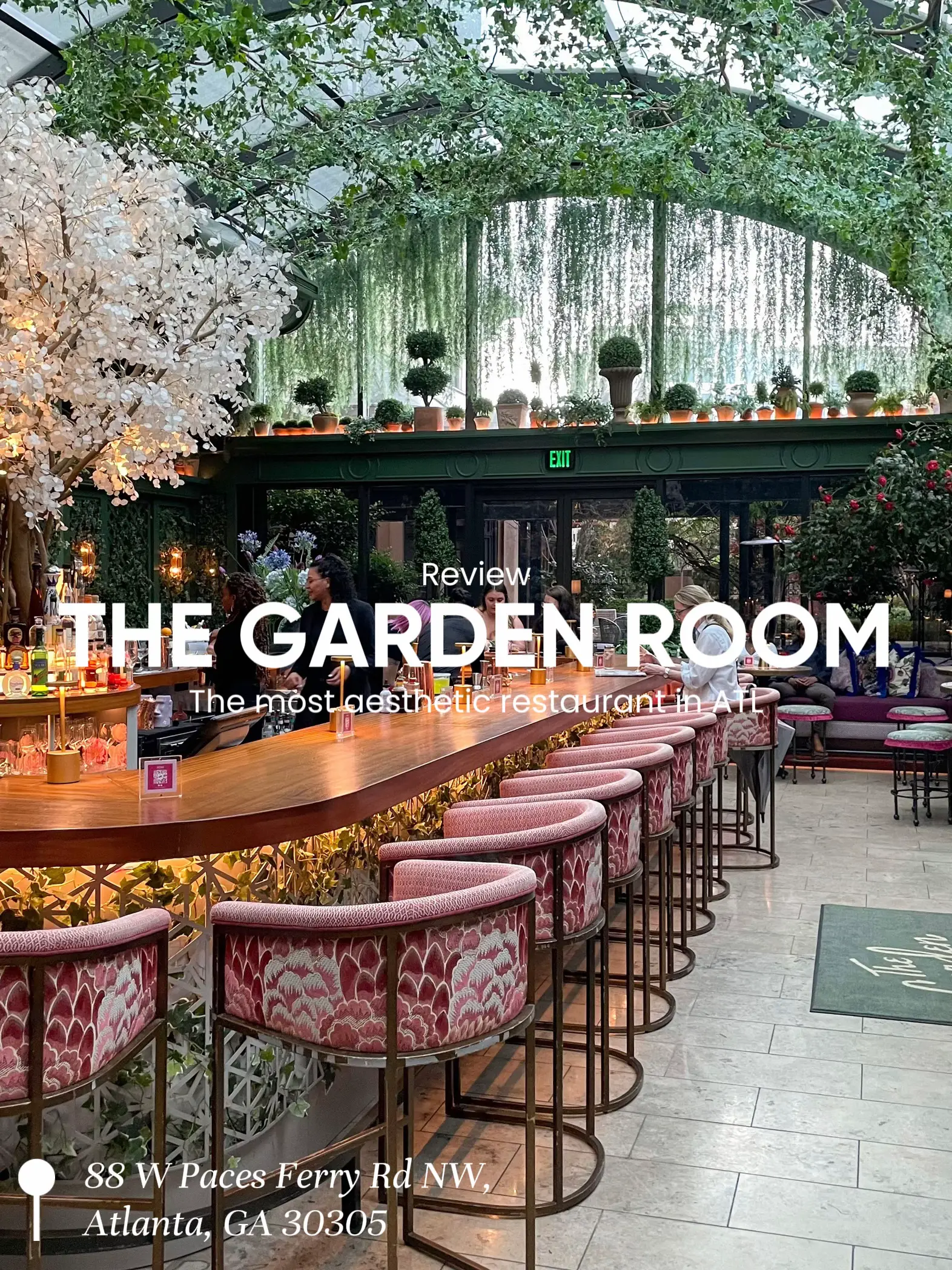  A restaurant with a garden room and a bar.