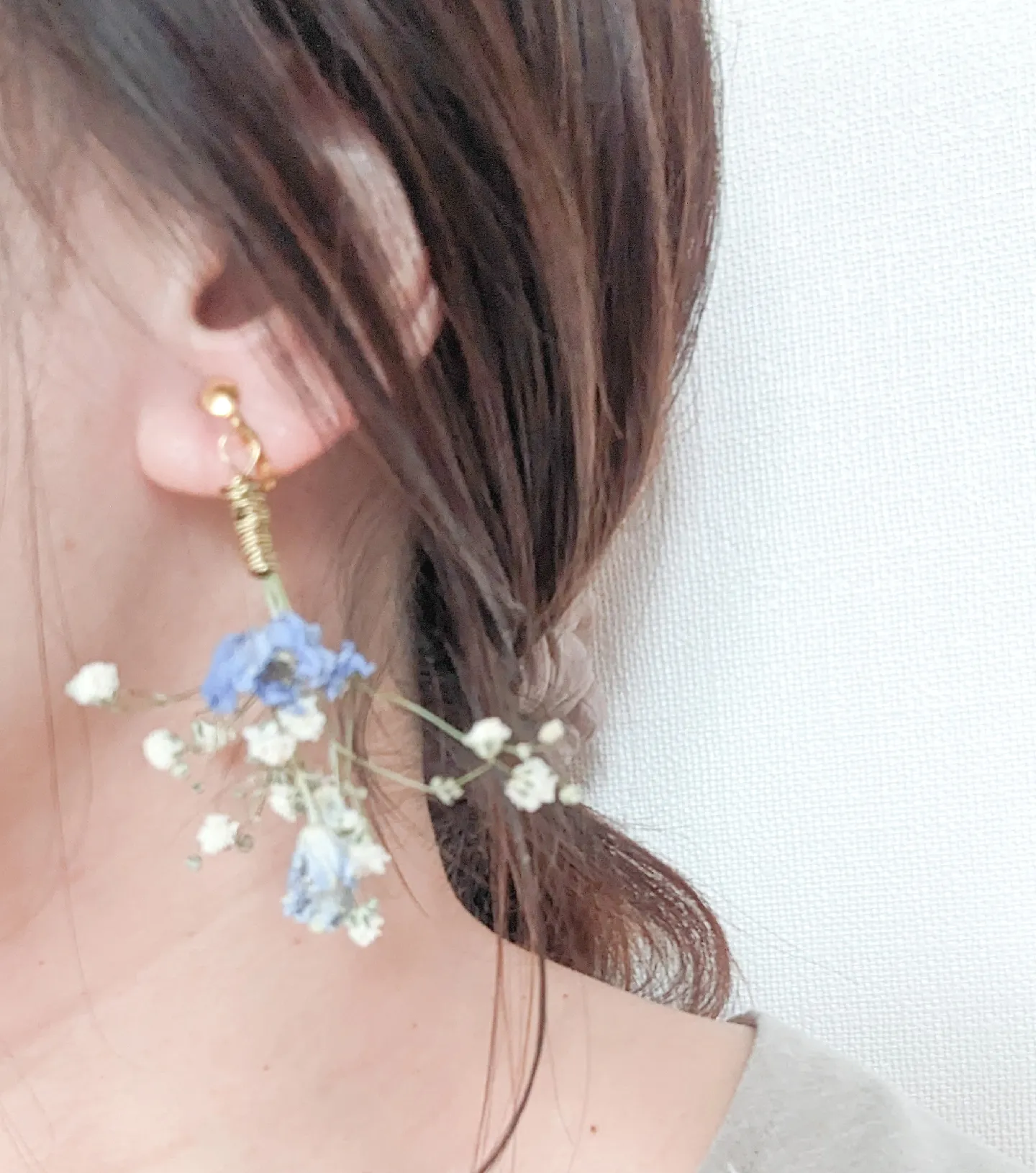 私はツボすぎる…。シルバーレディパーツとタッセルのピアス （花びら風  