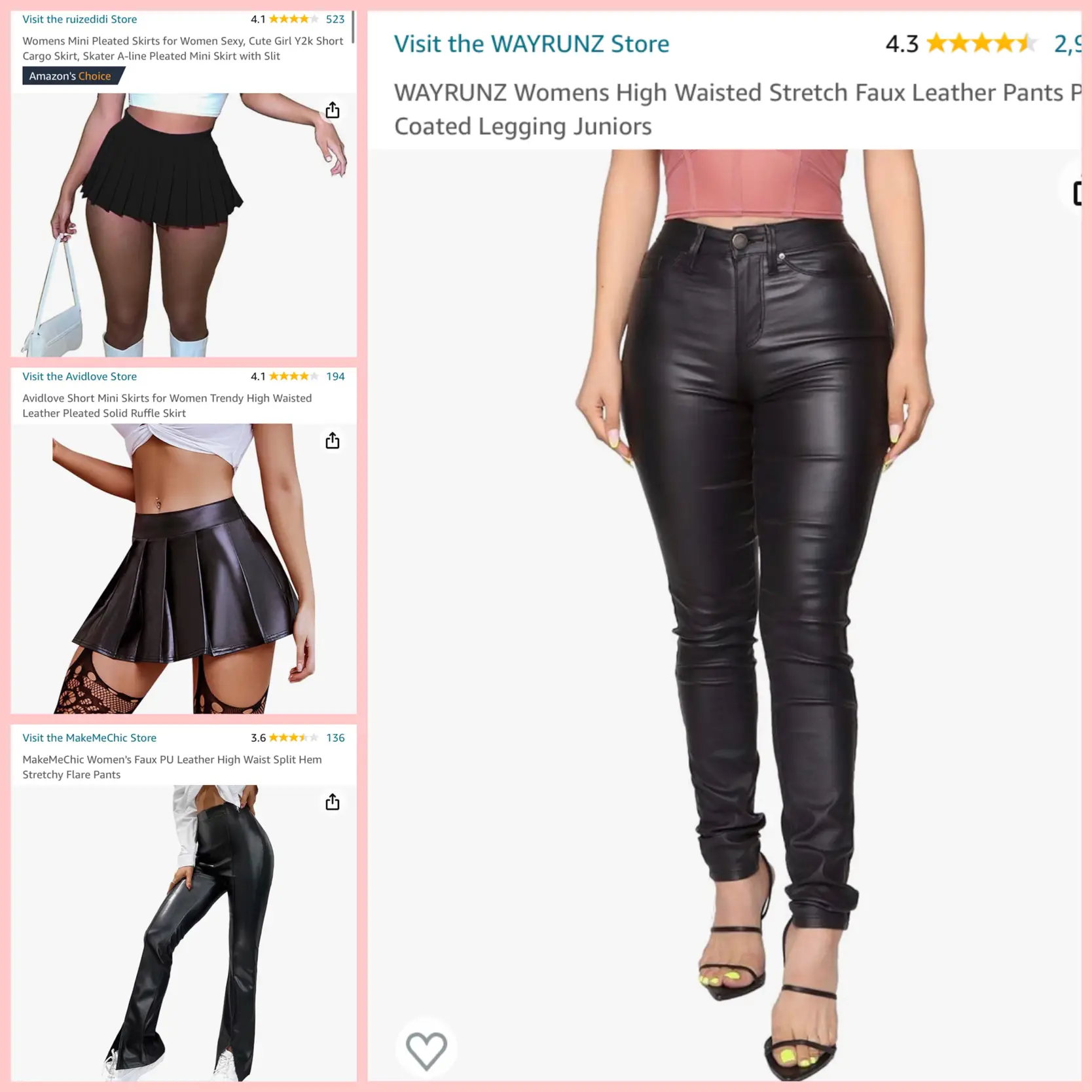 MakeMeChic Women's High Waist Skinny Stacked Leggings Pants Split Flare  Pants Black XS at  Women's Clothing store
