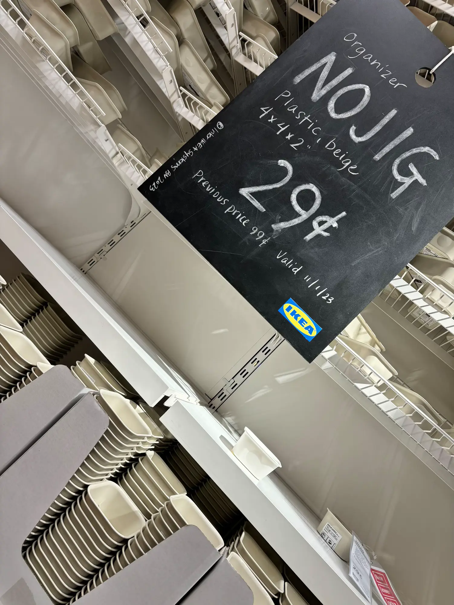 NOJIG Organizer, plastic/beige, 4x4x2 - IKEA