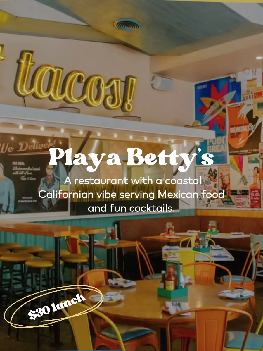  A restaurant with a coastal Californian vibe serving Mexican food and fun cocktails.