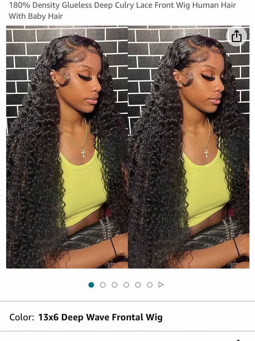  Deep Wave Lace Front Wig Human Hair 13x4 Curly Lace