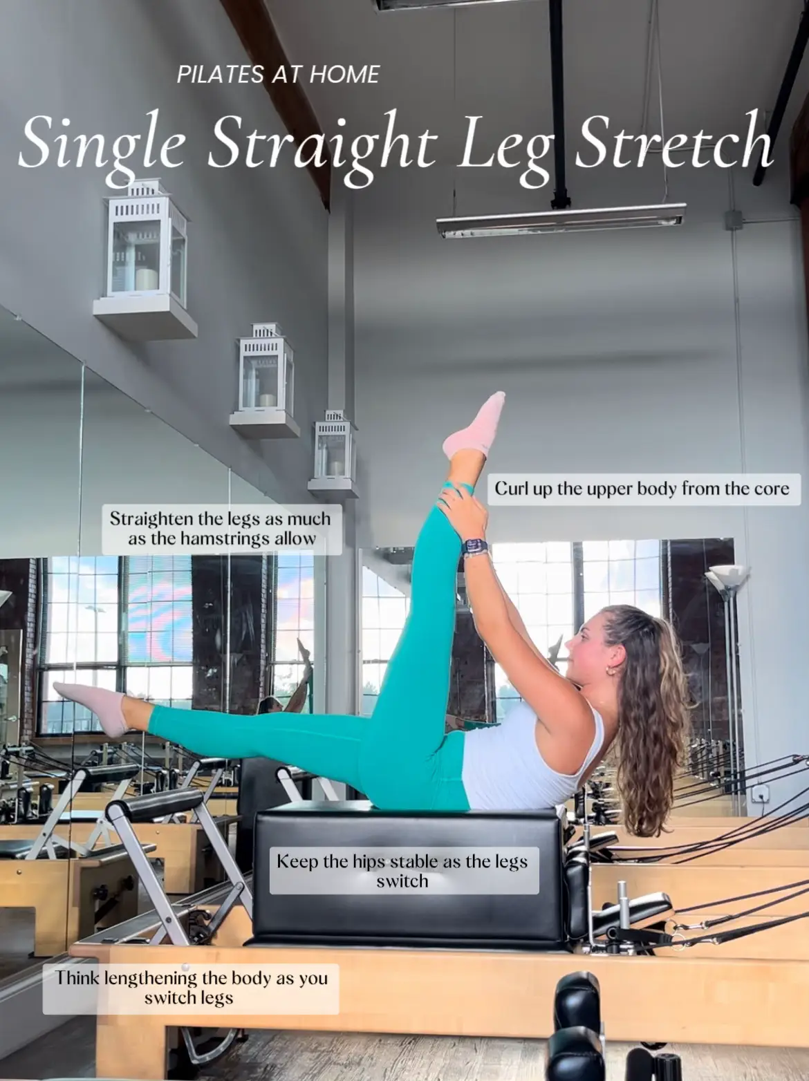 Single Straight Leg Stretch Exercise for the Hamstrings and Abs