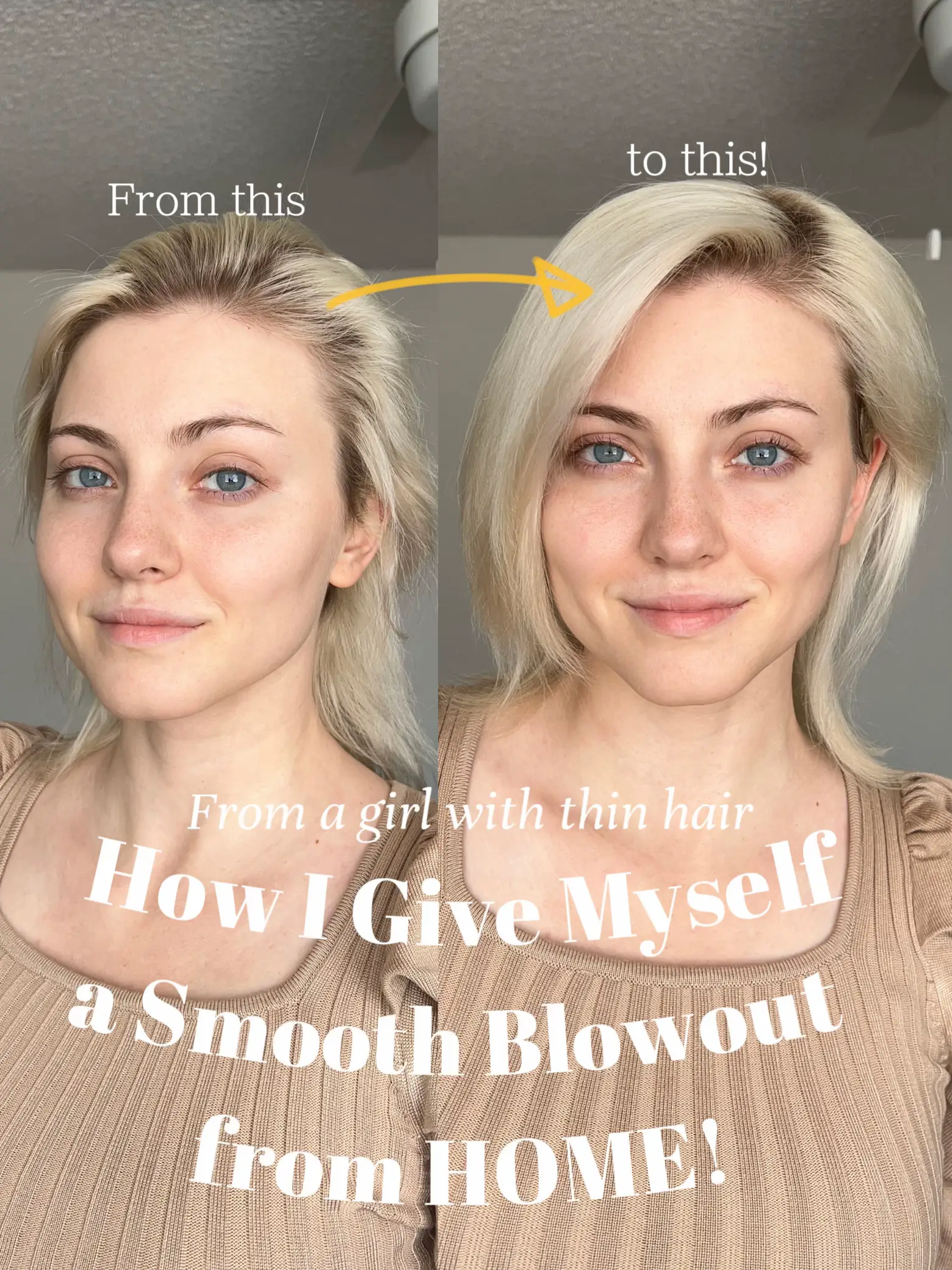 How I Give My Thin Hair a Smooth Blowout from HOME Gallery posted by Gabija Lemon8