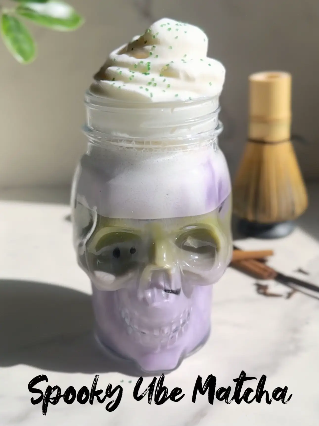 Spooky Ube Matcha 💀💚💜 | Gallery posted by Espressoyourslf | Lemon8