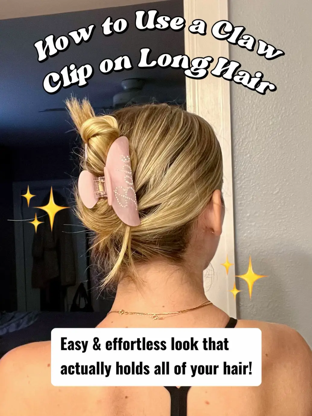 Claw clip tutorial for thick natural hair 🥰 #clawclip
