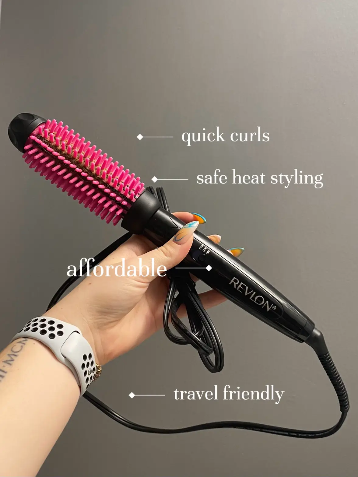 The revlon pro collection heated hotsell curling iron with silicone brush