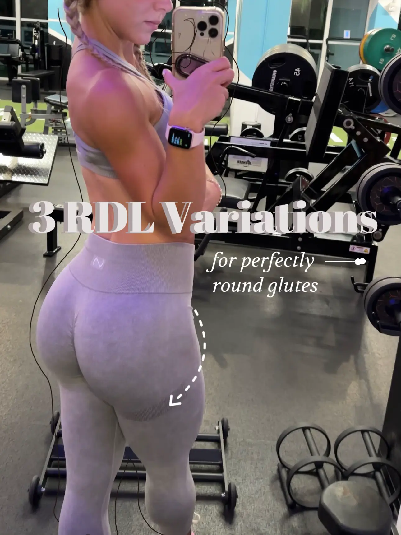 GLUTE + HAMSTRING WORKOUT 1. Landmine RDL 3 sets x 6-8 rep 2. KAS