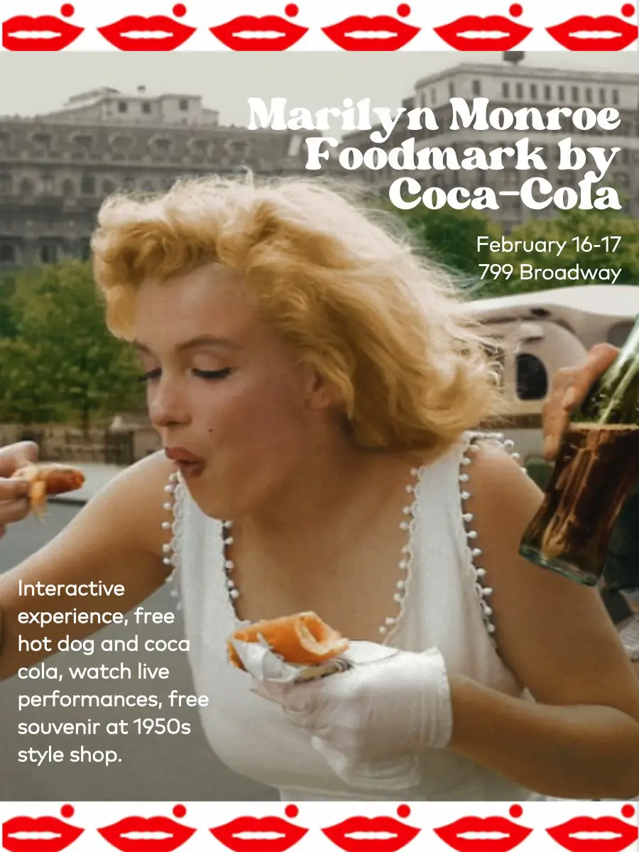 A Marilyn Monroe foodmark by Coca Cola.