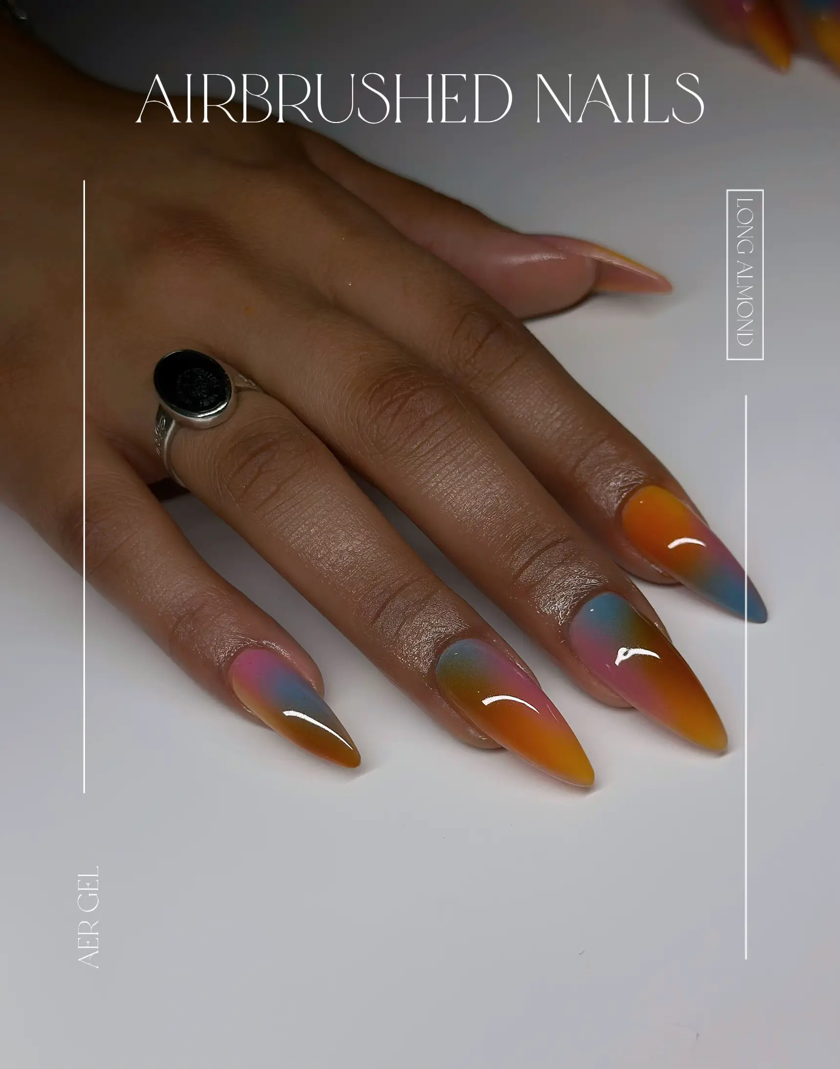 airbrush + chrome 🔥  Gel nails, Stylish nails, Airbrush nails