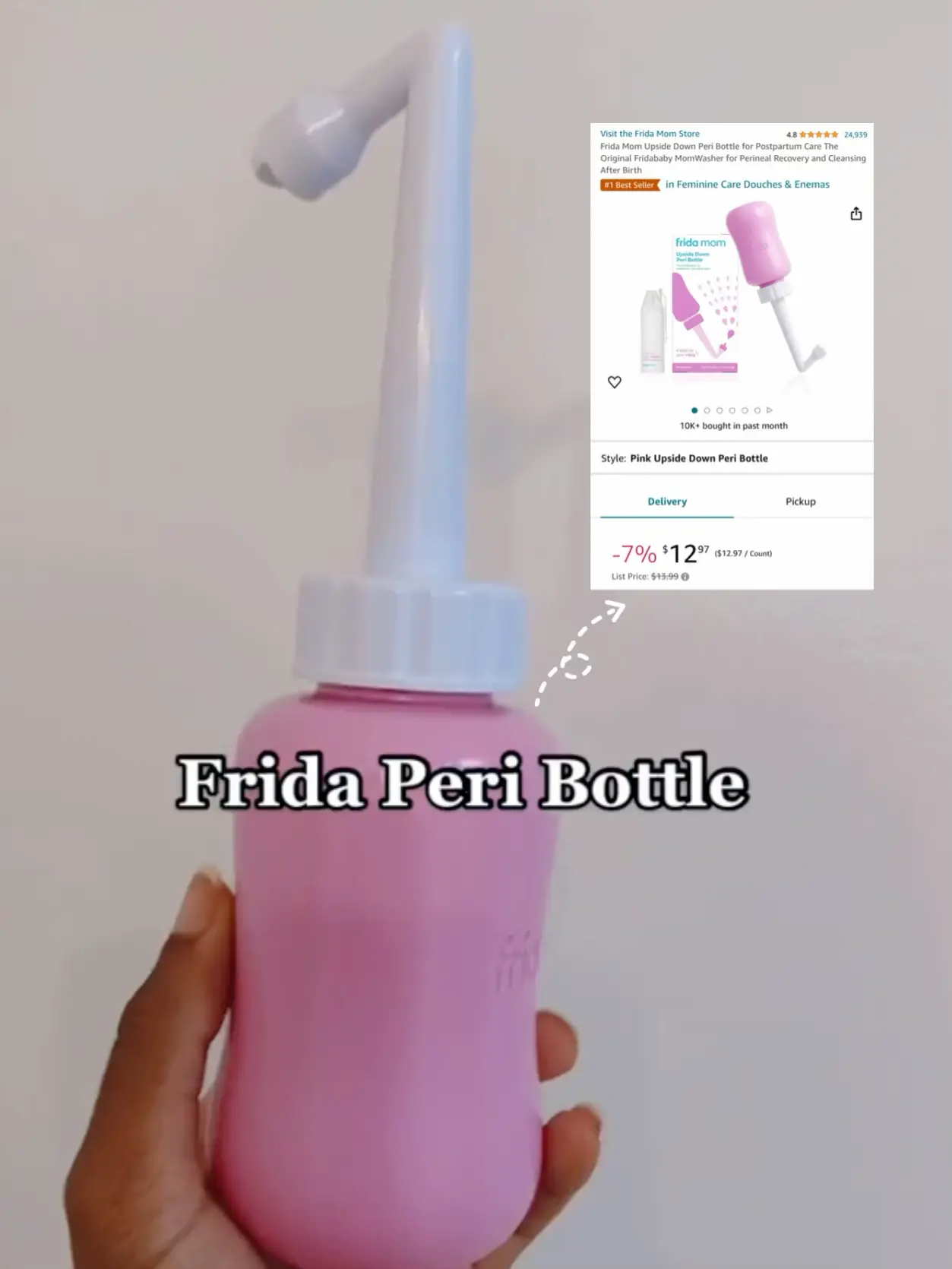 Peri Bottle for Postpartum Care for Perineal Recovery and Cleansing After  Birth 12.7 OZ Color: Purple