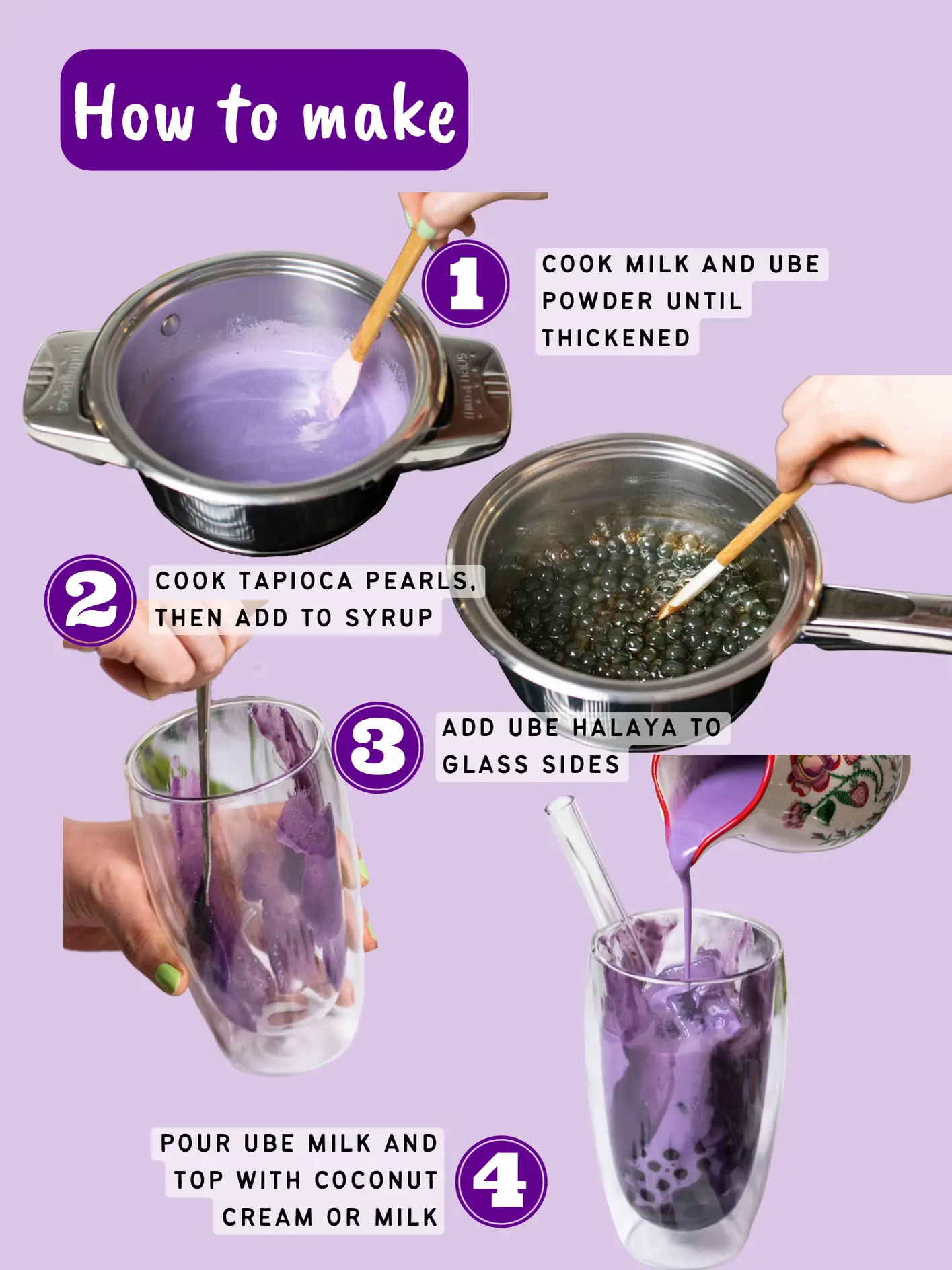 Ube Milk Tea (Boba) Recipe, Make Purple Bubble Tea At Home