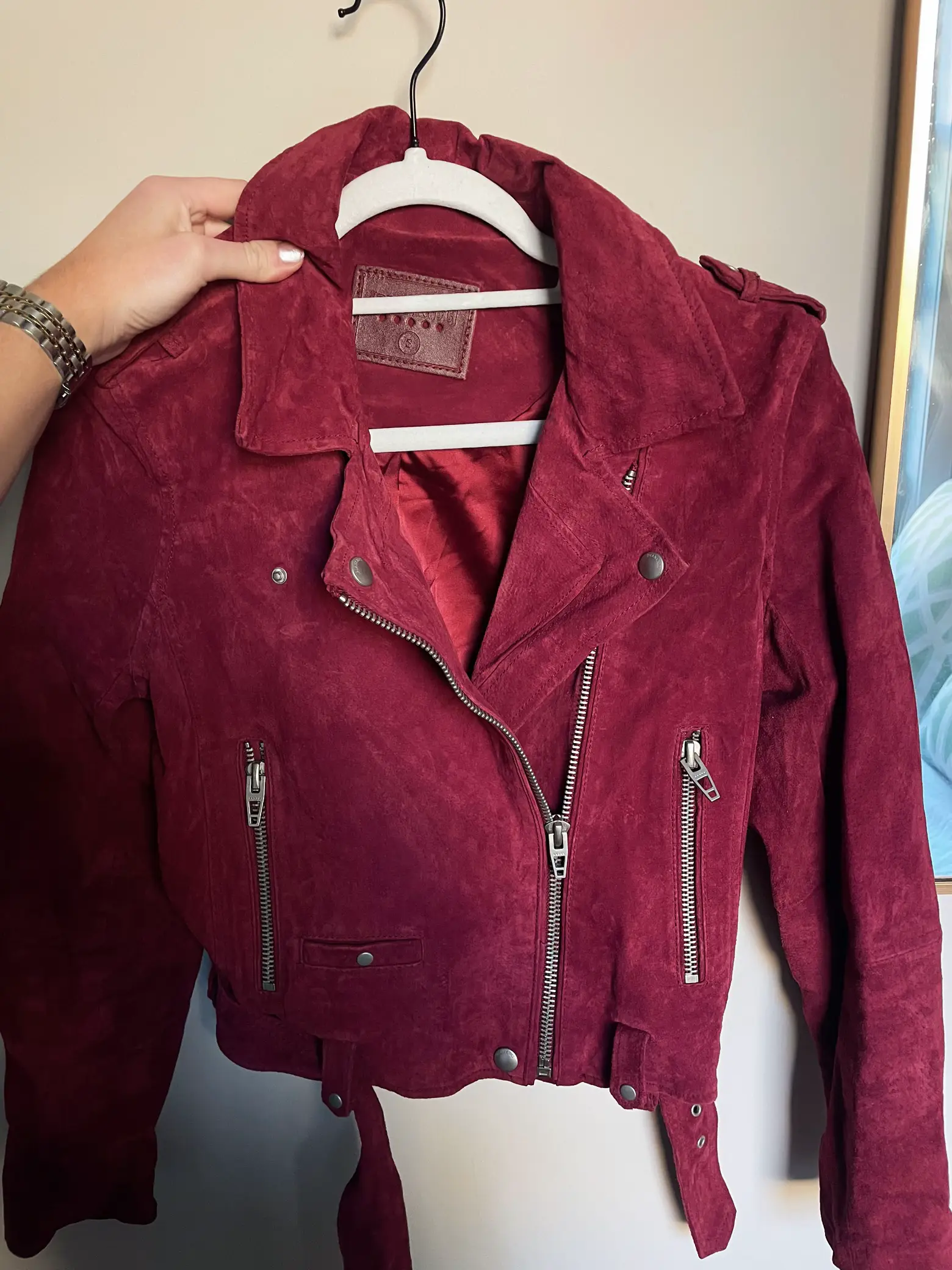 Blank nyc clearance red suede jacket