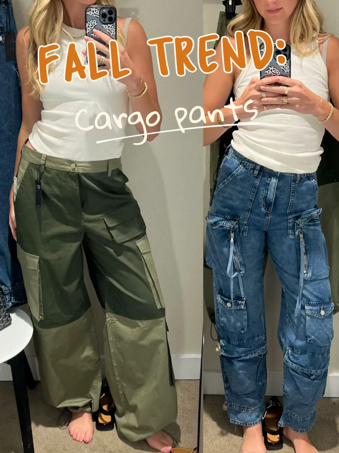 Dear Skinny Jeans, the 90's are calling 📱👖 • cargo jeans, 90s outfit  ideas, cargo pants, cargo jeans outfit, cargo pants outfi