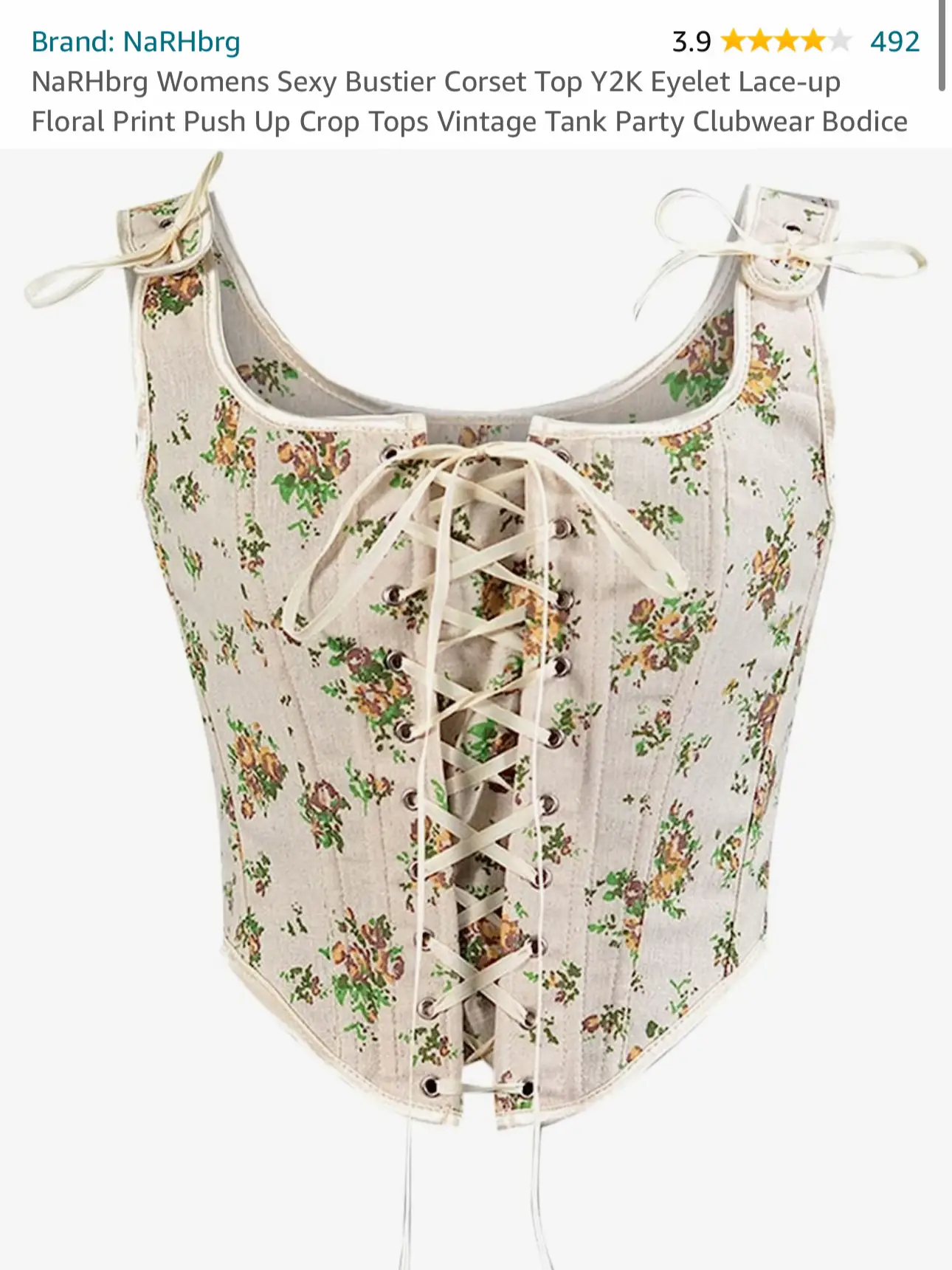 Sexy Bustier Corset Top for Women Y2K Eyelet Lace-up Floral Print Push Up  Crop Tops Trendy Tank Top Party Sexy Cami Bodice (Khaki, S) at   Women's Clothing store