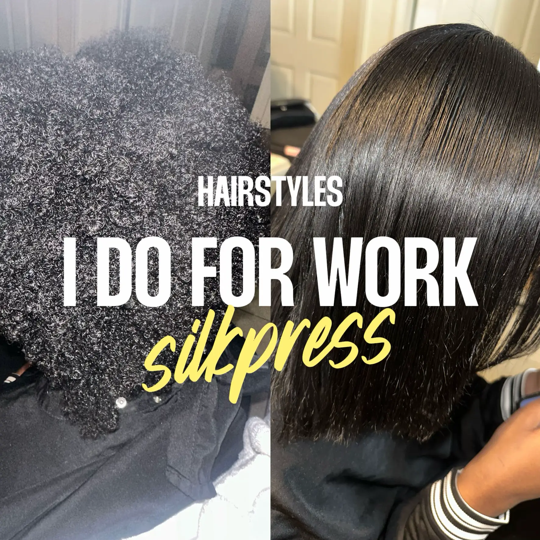 it's silk press szn 🍂🤎🍁 (before vs after ) Gallery posted by