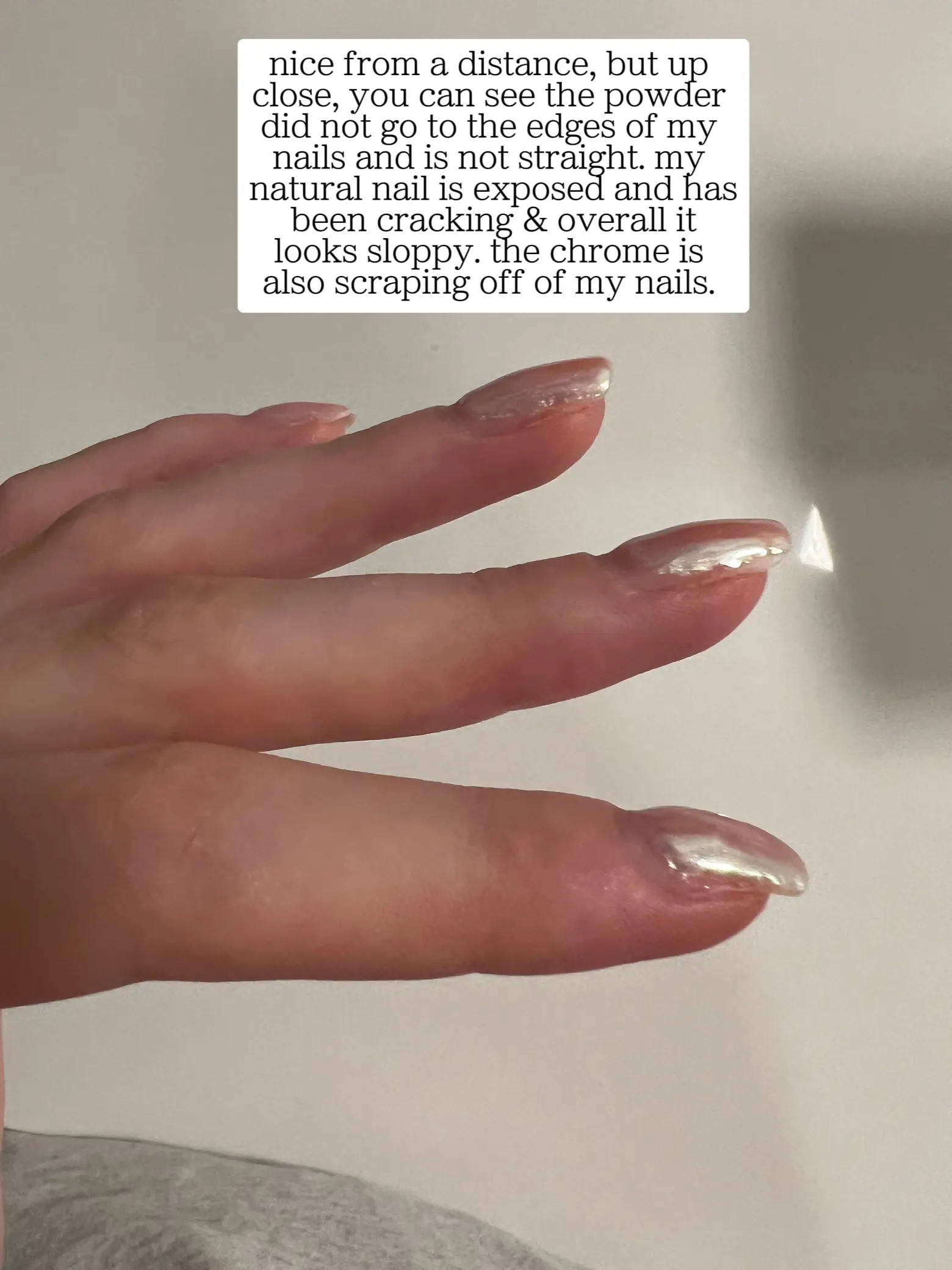 Chrome pearl nails!  Pearl nails, Natural nails manicure, Opal nails