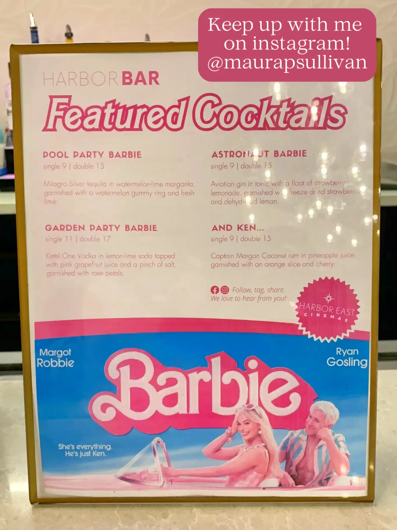 Barbie Cocktails~Movie Theater Bar! | Gallery posted by thoughtsbymaura |  Lemon8