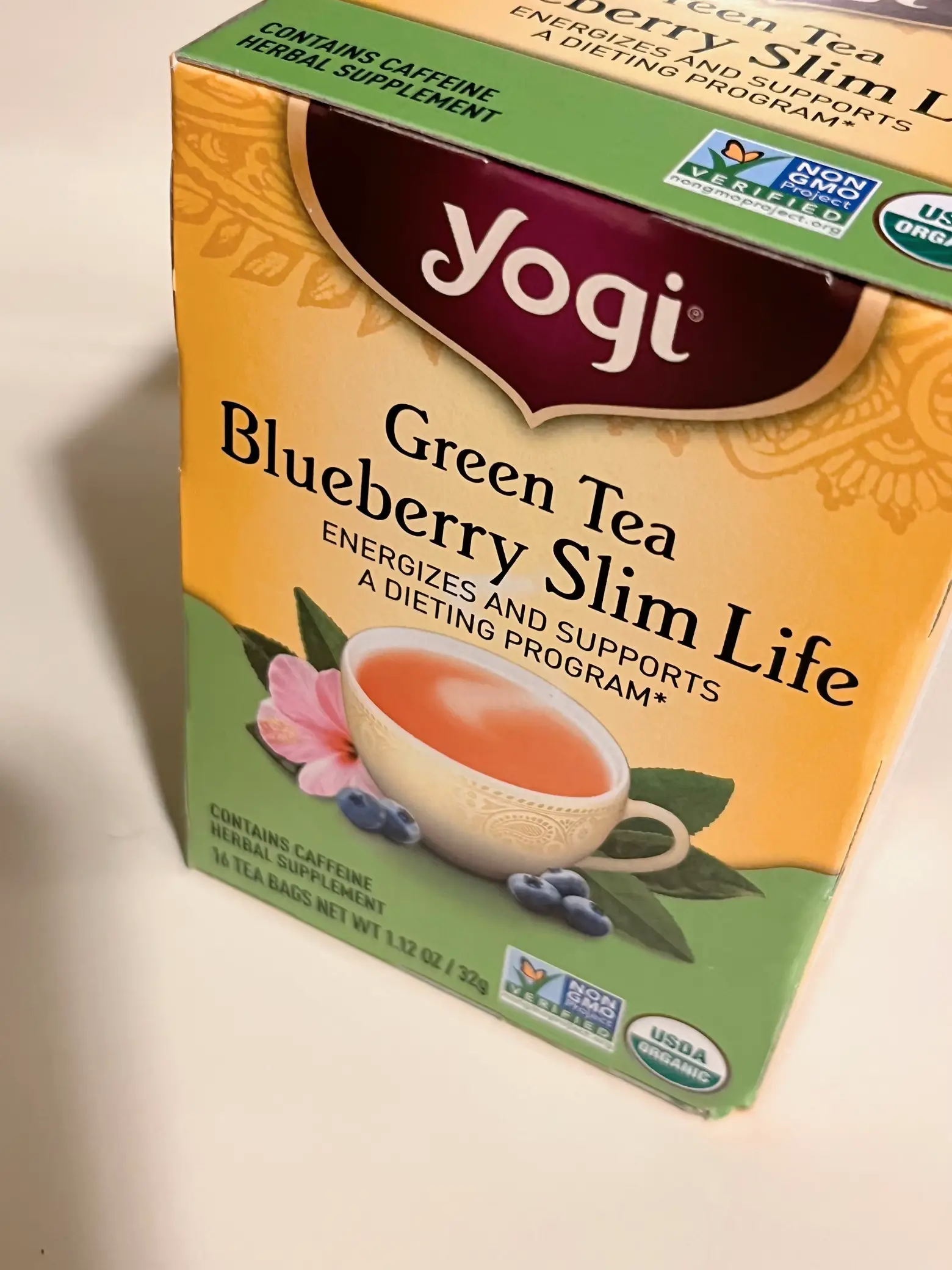 Yogi Tea, Blueberry Sage Stress Relief, Herbal Tea, Wellness Tea Bags, 4  Boxes of 16 
