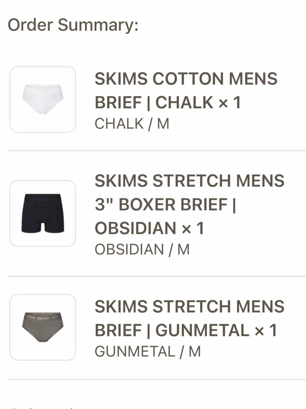 Skims Stretch Mens 3 Boxer Brief 3 Pack - Obsidian - 4X and 1