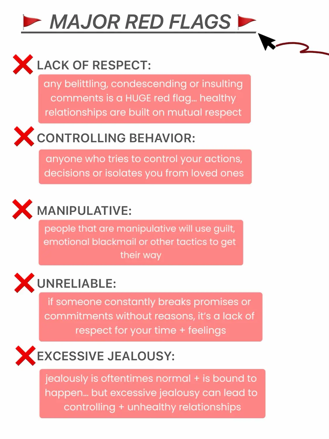 🚩RED FLAGS you should NOT IGNORE from ANYONE!🚩 | Gallery posted by ...