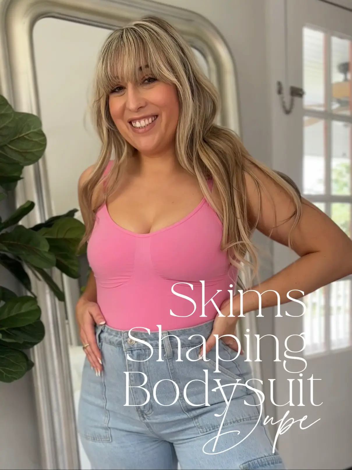 Trying on the viral skims bodysuit dupe from