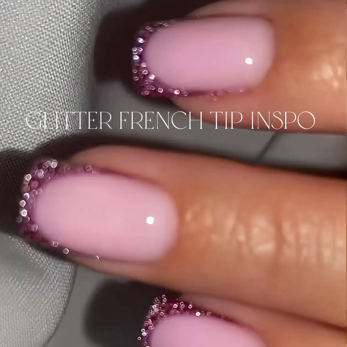 20 top French tip manicure with glitter ideas in 2024
