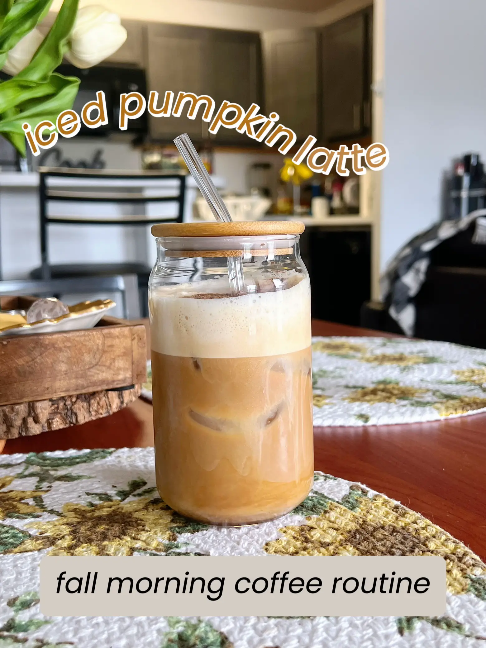 Pumpkin Iced Coffee Cup Fall Coffee Cup Iced Coffee Cup 