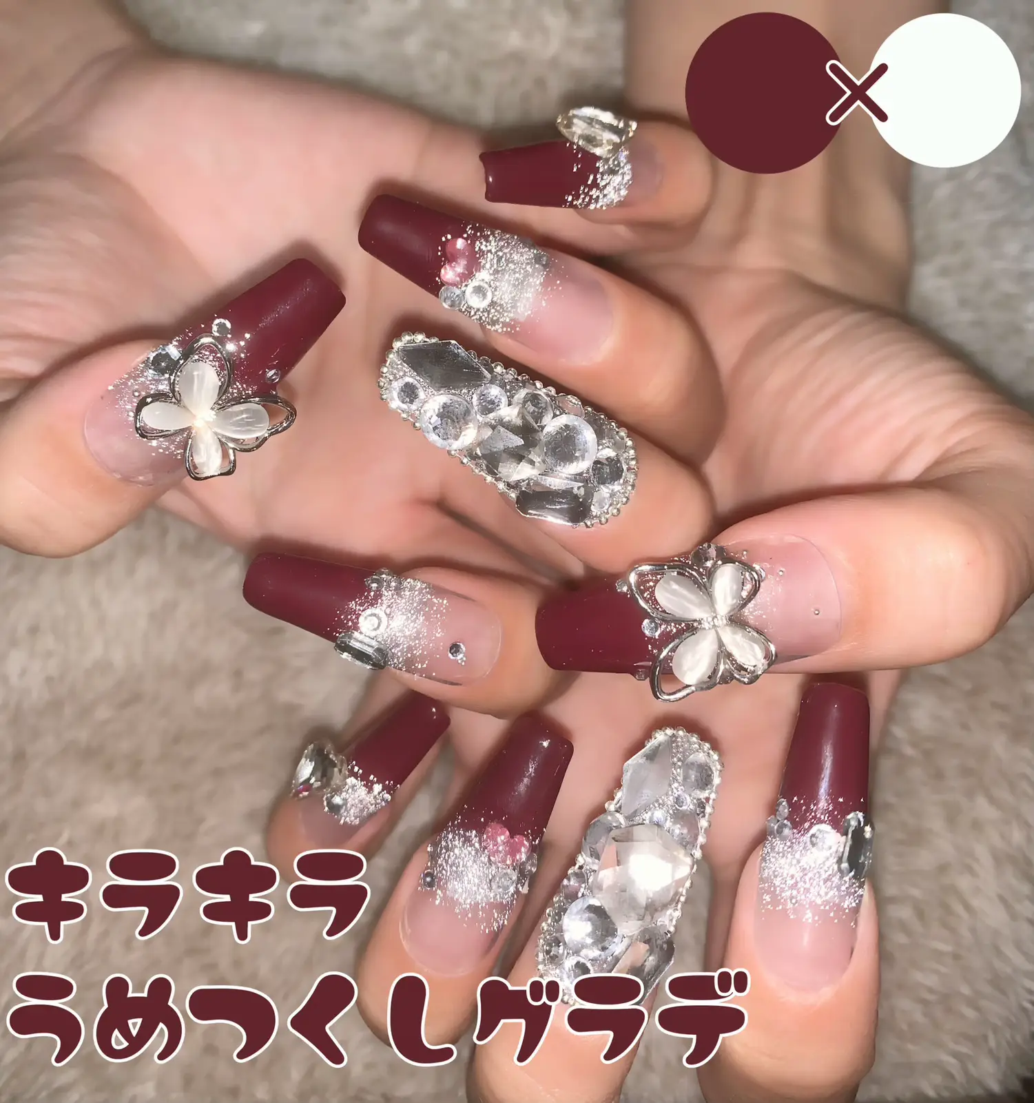 💍💎ストーン埋めつくしギャルネイル💍💎 | eve_baby♡が投稿したフォトブック | Lemon8