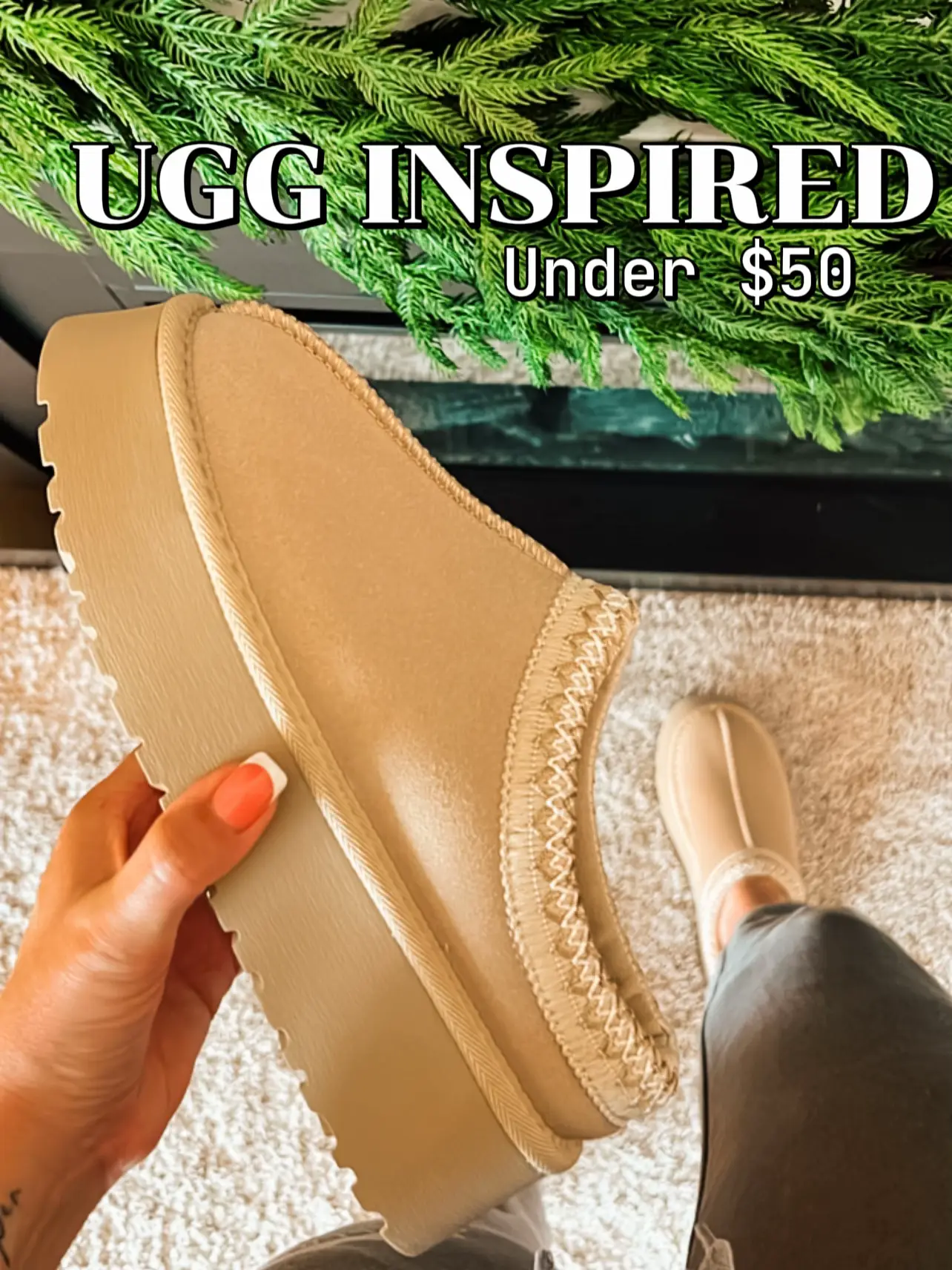 Ugg inspired outlet slippers