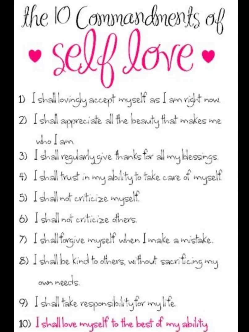  A list of self love