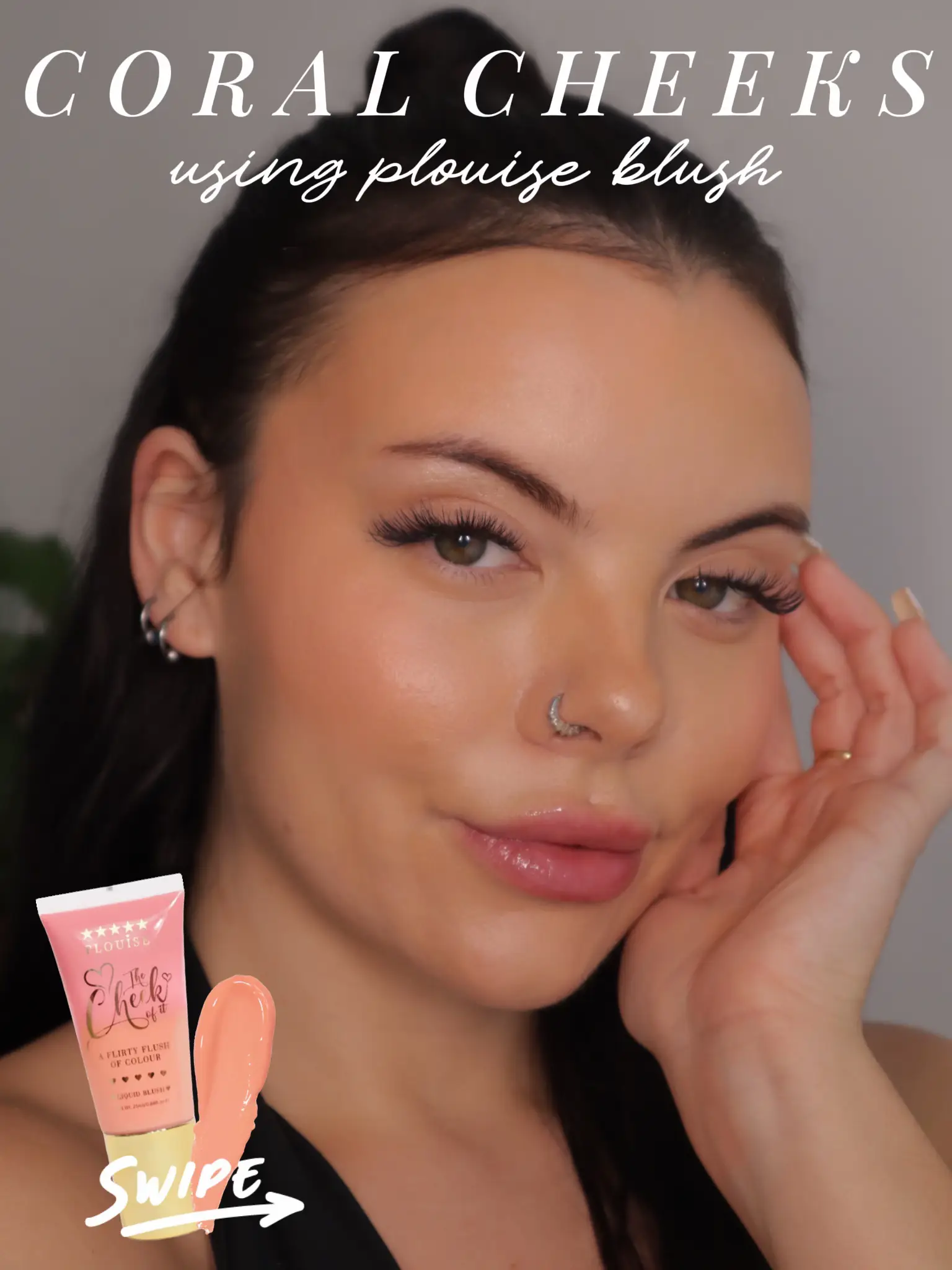 TRYING THE PLOUISE LEGALLY PINK LIQUID BLUSH UNDER MY EYES 