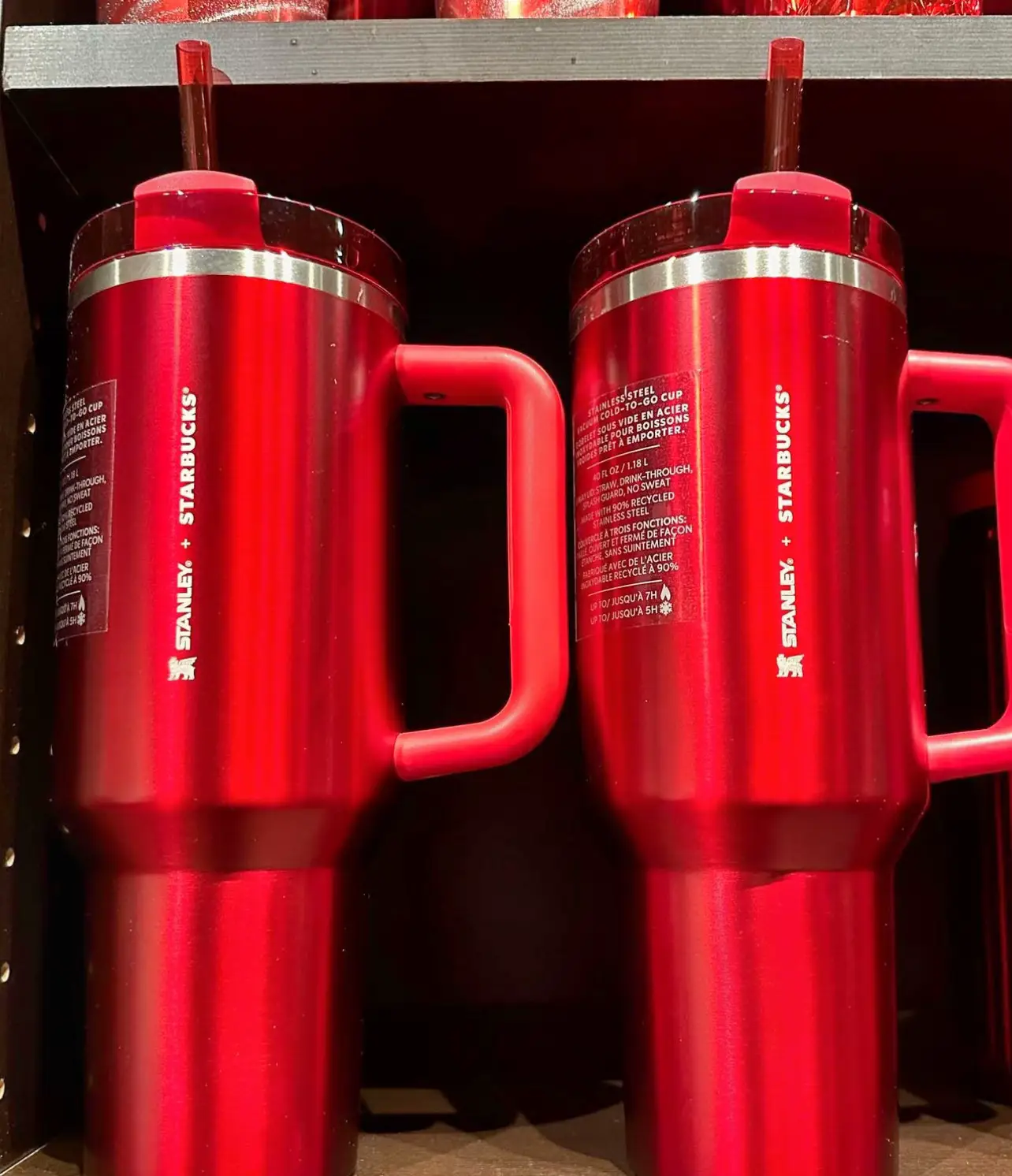 Stanely x Starbucks 40 oz Holiday 2023 Tumbler Mug Red in Stainless Steel -  US